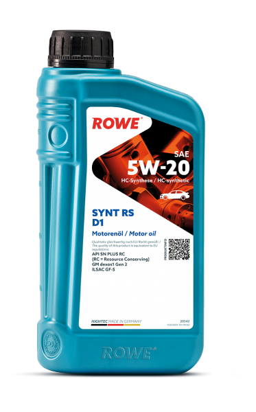 HIGHTEC SYNT RS D1 SAE 5W-20_Rowe_Artikelbild DieHalle3.0_DerShop3.0_1L